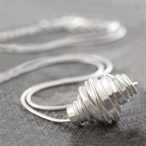 Coiled Sterling Silver Wire Necklace By Otis Jaxon