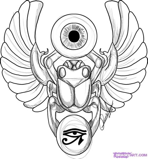 Egyptian Scarab Beetle Drawing at GetDrawings | Free download