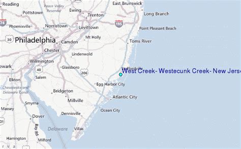 West Creek, Westecunk Creek, New Jersey Tide Station Location Guide