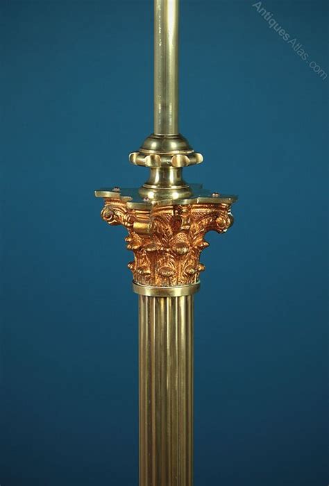 Antiques Atlas - Brass Column Standard Lamp C.1900.