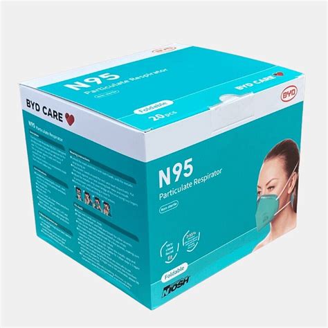 BYD N95 Respirator Mask - Pack of 20 - DE2322 - NIOSH Approved | eBay