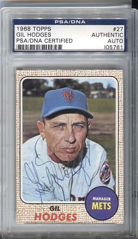 Lot Detail - 1968 Topps #27 Gil Hodges Signed PSA/DNA Encapsulated D. 1972