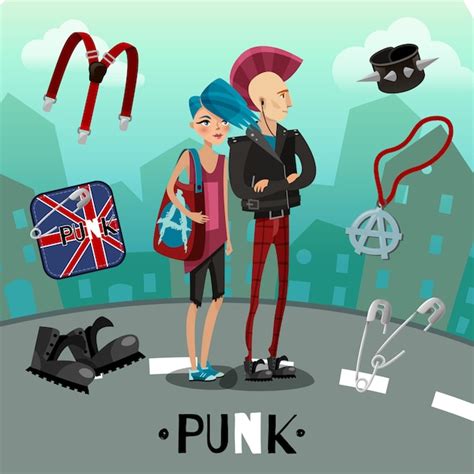 Free Vector | Punk Subculture Composition