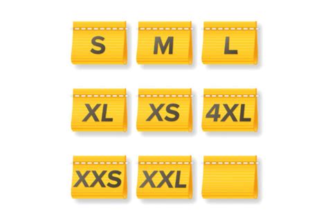 Clothing Size Labels Set Vector. Graphic by pikepicture · Creative Fabrica