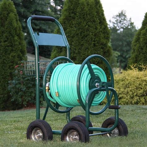 Stacked Garden Water Hose Reel Cart Pipe Rack Cable Reel With 2 4 Wheels - Buy Garden Hose Reel ...