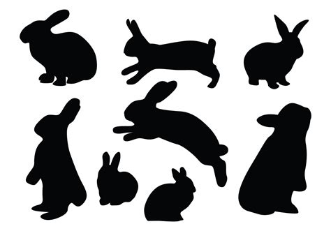 Rabbit Silhouette Vectors 138036 Vector Art at Vecteezy