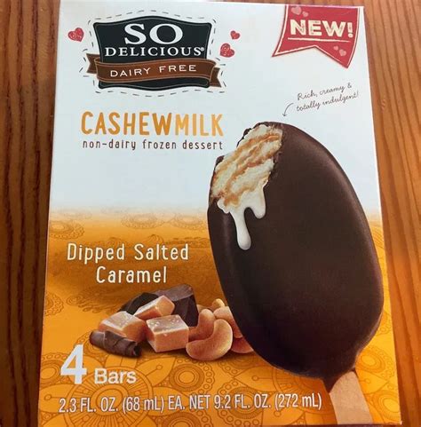 So Delicious Dipped Salted Caramel Ice Cream Bars - Vegan Cheese Tasting