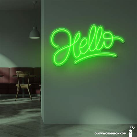 Hello Neon Sign | Glowworm Neon