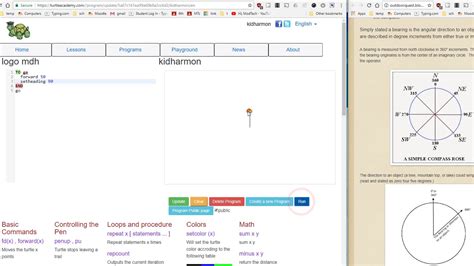 Logo Programming - Turtle Academy Lesson 1 - YouTube
