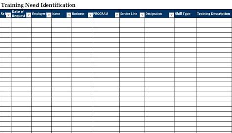 Training Needs Analysis Template 14 Download Documents In Pdf Word - Riset