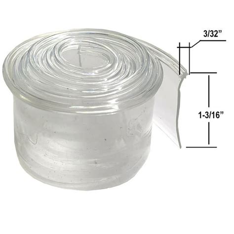 Clear 1-3/16" "Star Tip" Type Shower Door Bottom Seal and Sweep - 36 ...