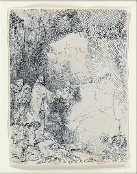 Rembrandt van Rijn The Raising of Lazarus small plate 1642 etching