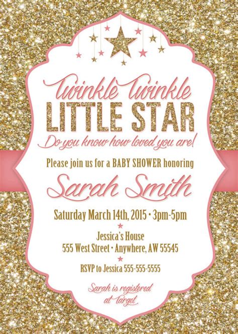 Twinkle Twinkle Little Star Invitation Little Star | Etsy