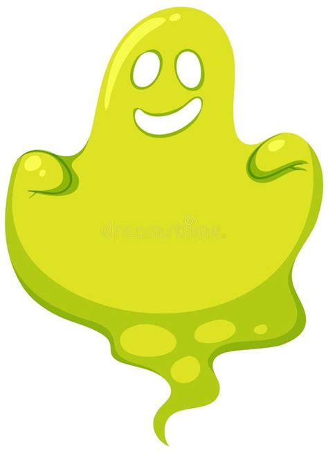 A Green Ghost on White Background Stock Vector - Illustration of drawing, graphic: 254921326