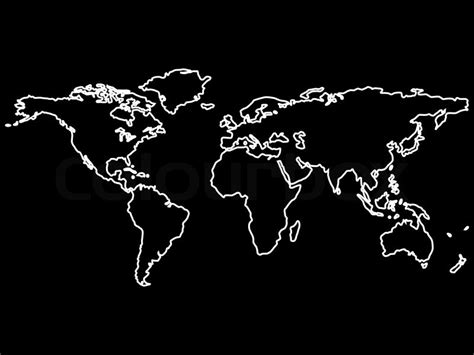 1943113-white-world-map-outlines-isolated-on-black-background-abstract ...