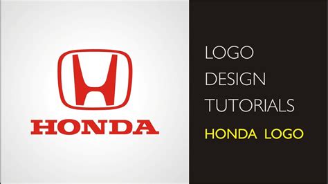 Logo design tutorials - Honda Logo #02 - YouTube