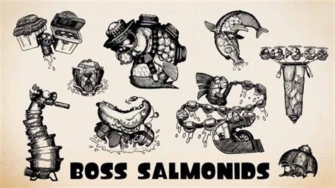 All Bosses Salmonids In Salmon Run In Splatoon 3