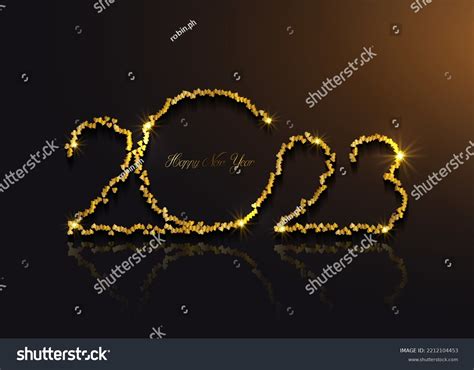 2023 New Year Gold Logo Design Stock Vector (Royalty Free) 2212104453 ...