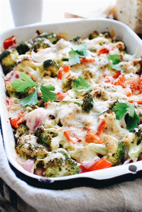 Cheesy Chicken and Veggie Bake - Bev Cooks