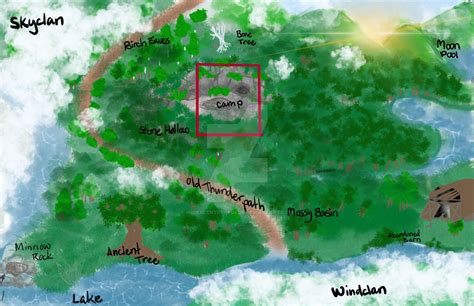 Thunderclan map by IridescentRenegade on DeviantArt