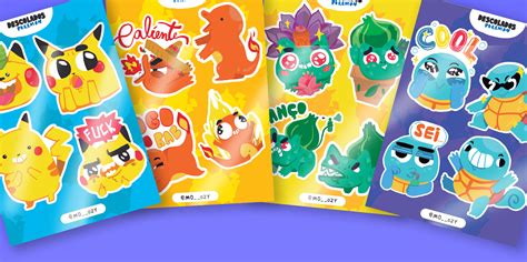 Pokémon Collection stickers on Behance