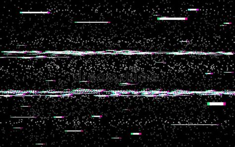 Glitch Rewind on Black Backdrop. VHS Background with Stereo Distortion ...