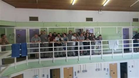 A group of inmates at HMP Guys Marsh in Dorset - Mirror Online