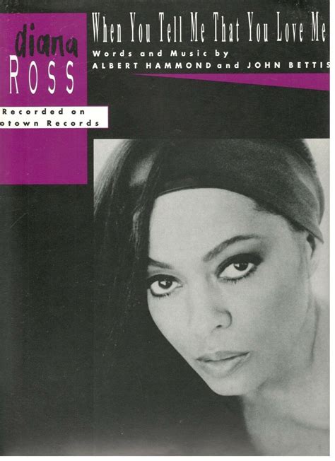 Diana Ross- When You Tell Me That You Love Me sheet music 1991 | Diana ...