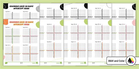 Graphing Slope Intercept Form Practice | Twinkl USA - Twinkl