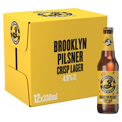 Brooklyn Pilsner Lager Beer Bottle 12x330ml - Tesco Groceries