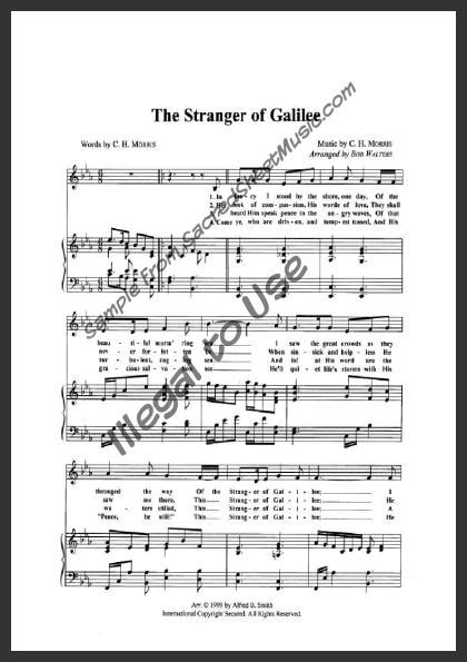 The Stranger of Galilee | SacredSheetMusic.com