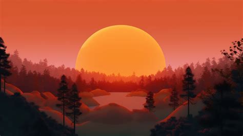 Sunset Forest Scenery AI Generated 4K Wallpaper - Pixground - Download High-Quality 4K ...