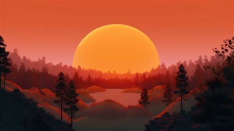 3840x2160 Resolution Cloudy Orange Sunset In Forest 4 - vrogue.co