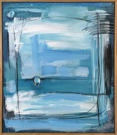 Light-Blue-Abstract Paintings For Sale | Saatchi Art