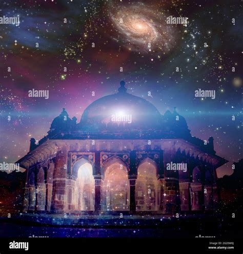 Temple of the universe in Eastern style. 3D rendering Stock Photo - Alamy