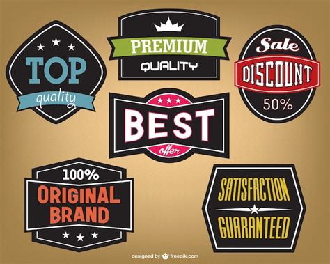 Free Vector | Vintage marketing stickers design