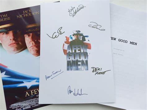 A Few Good Men Script/Screenplay & Movie Poster And Autographs | Etsy