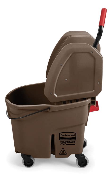 RUBBERMAID COMMERCIAL PRODUCTS Brown Polypropylene Mop Bucket and Wringer, 8 3/4 gal - 8DKK9 ...