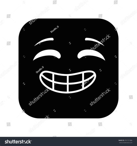 Happy Emoji Square Character Stock Vector (Royalty Free) 781721986 | Shutterstock