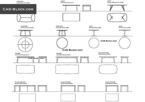 Dining Table Cad Block Elevation - Coffee Table Design Ideas