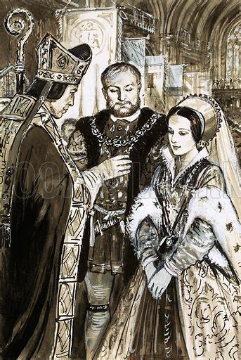 Marriage of Henry VIII and Anne Boleyn stock image | Look and Learn