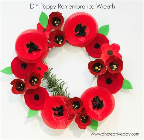 DIY Poppy Remembrance Wreath | Remembrance Day Crafts