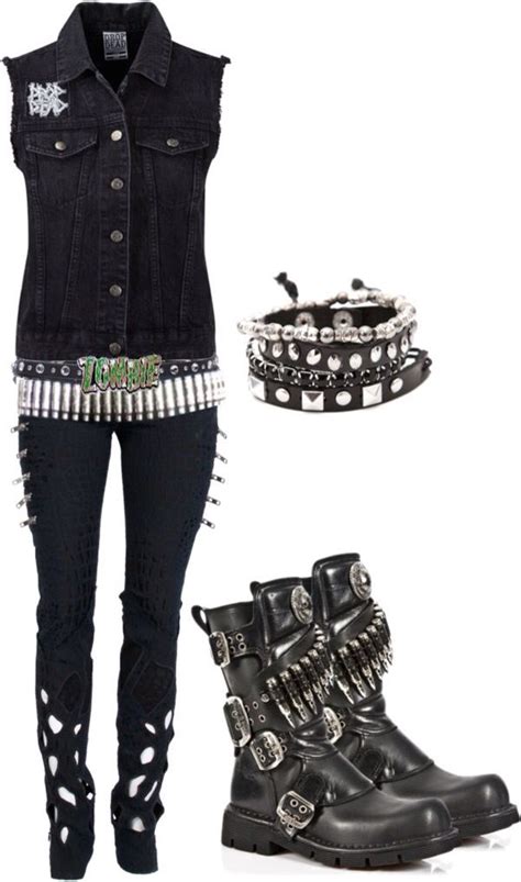 Emo / punk / rock / scene / style / outfit / boots / jewelry/ zombie ...