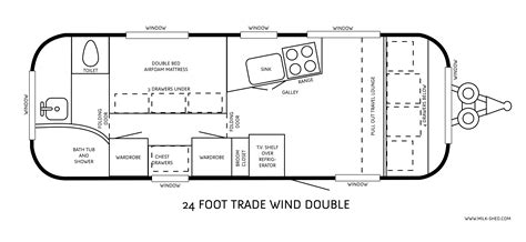 Vintage Trailer Floor Plans - floorplans.click