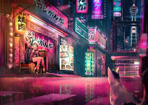 Pink Anime City Wallpapers - Wallpaper Cave