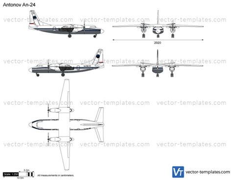 Templates - Modern airplanes - Antonov - Antonov An-24