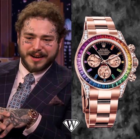 Post Malone Rolex Daytona Rainbow - Superwatchman.com