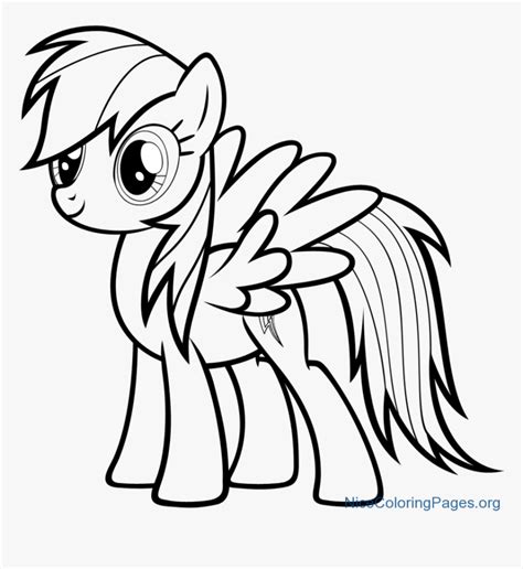 My Little Pony Rainbow Dash Coloring Pages, HD Png Download - kindpng