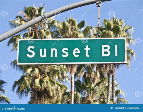 Sunset Boulevard Sign Royalty Free Stock Photos - Image: 15934988