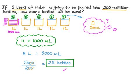 Question Video: Converting Liters to Milliliters | Nagwa